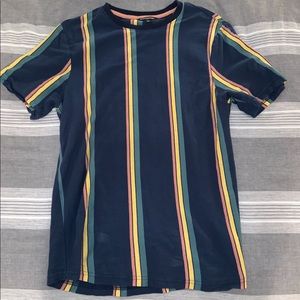 Multicolored Striped Short Sleeve Shirt
